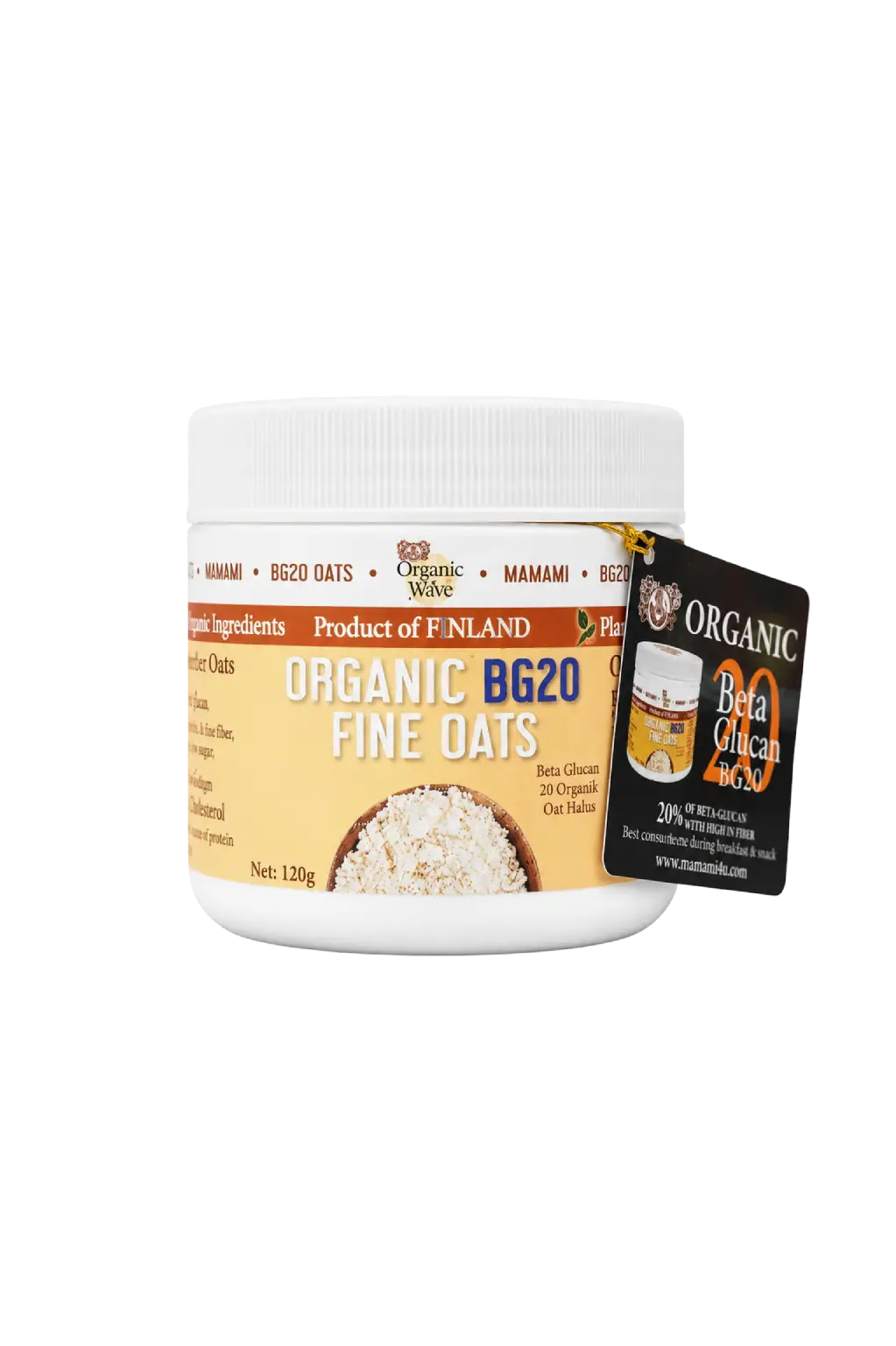 Mamami 有机 BG20 优质燕麦(β-葡聚糖 20)120g