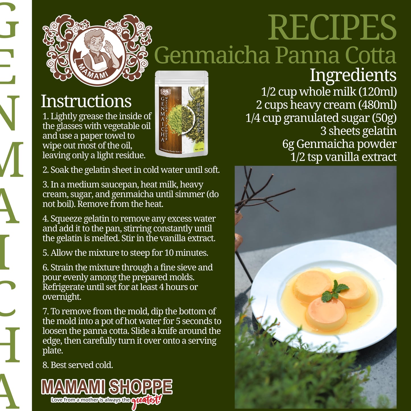 Mamami Japanese Genmaicha Iri Matcha Powder