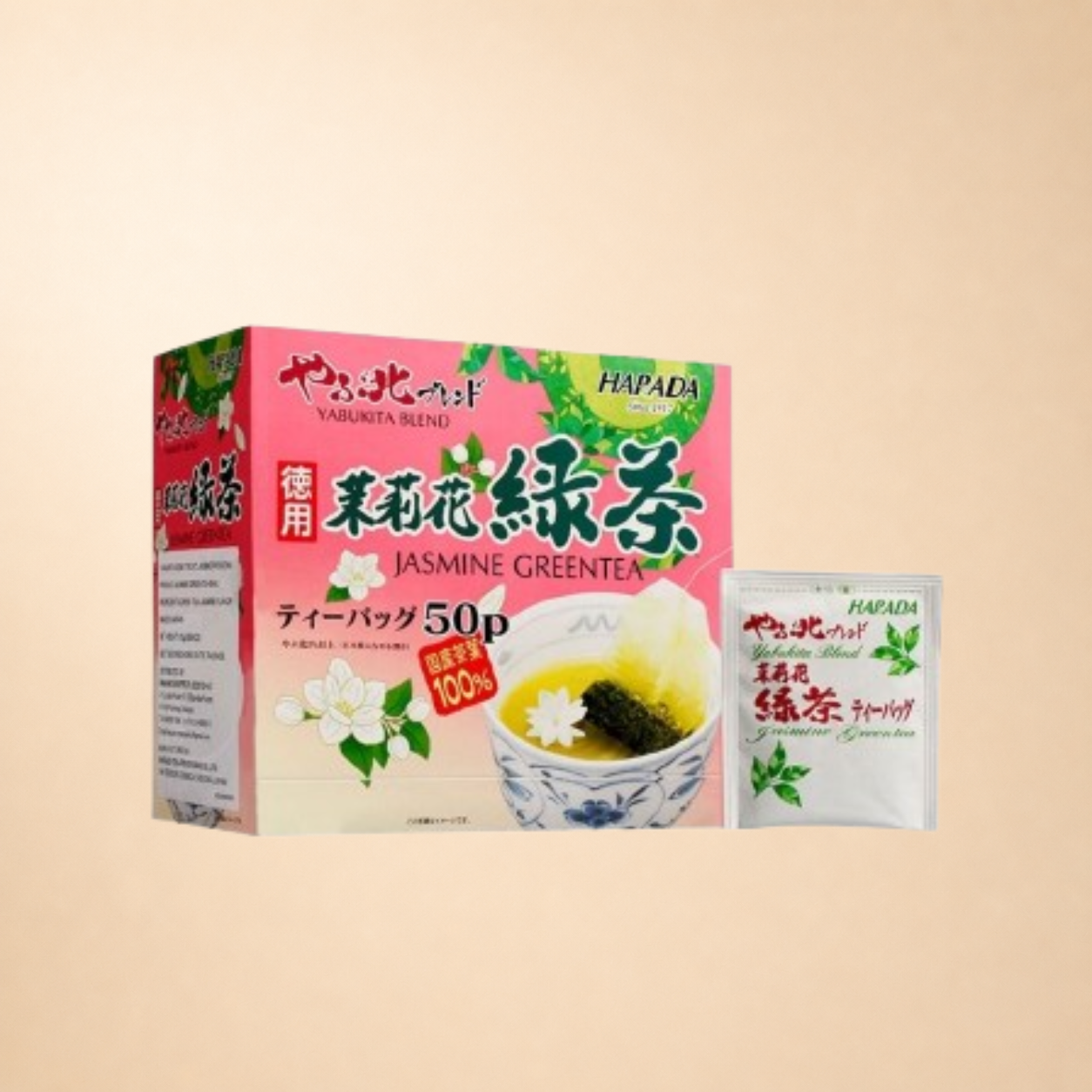 Harada Yabukita Blend Jasmine Green Tea 50 x 2g | Japanese Tea Bags