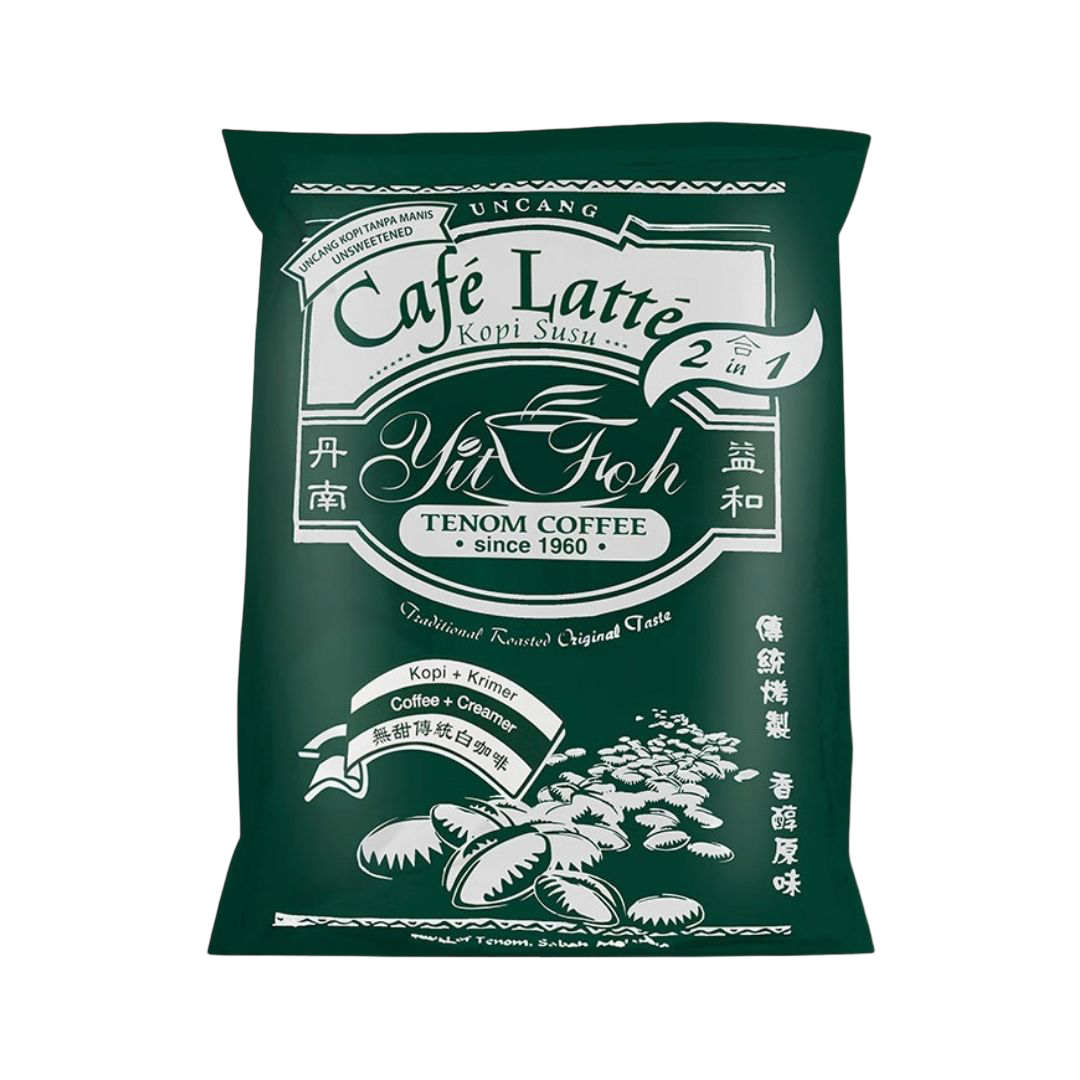 Yit Foh Café Latte 2 in 1 Coffee 12 x 20g | Unsweetened Tenom Coffee