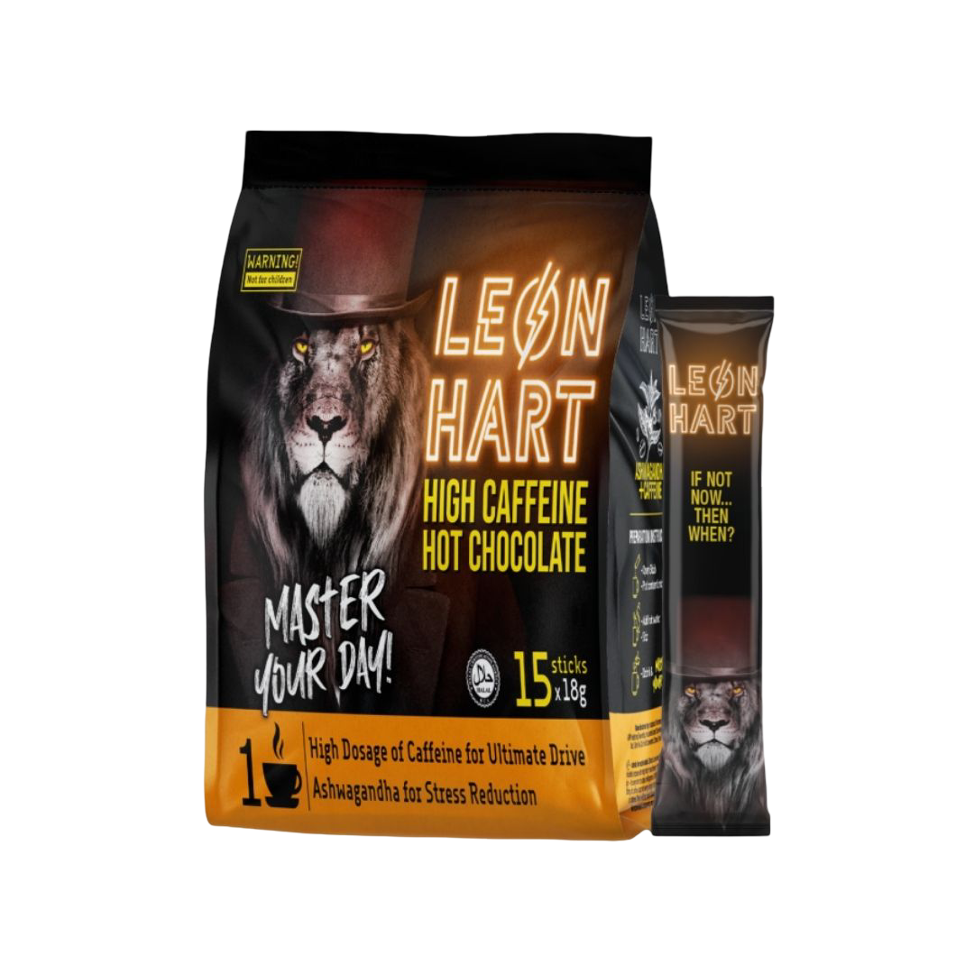 LeonHart 3in1 High Caffeine Hot Chocolate 15 x 18g | Hot Chocolate Mix with Ashwagandha