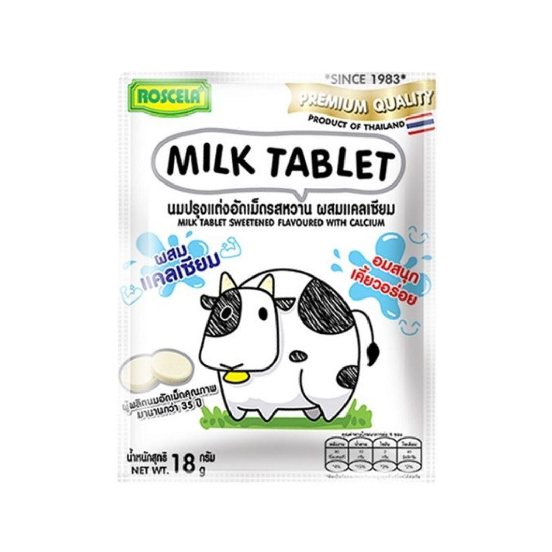 Roscela Milk Tablet 18g | Sweetened Milk Tablet with Calcium