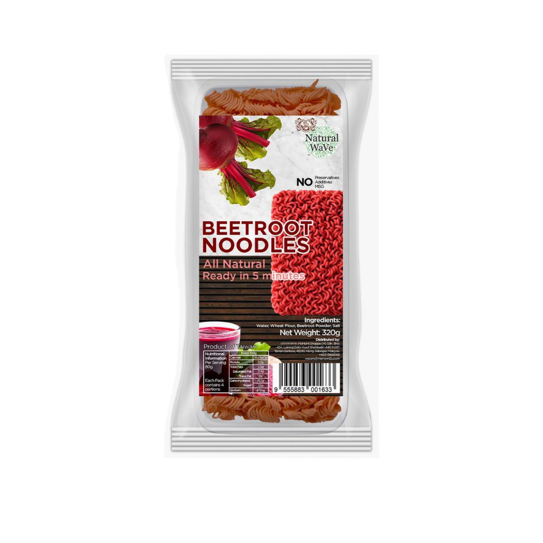 Mamami Natural Wave - Beetroot Instant Noodles 320g