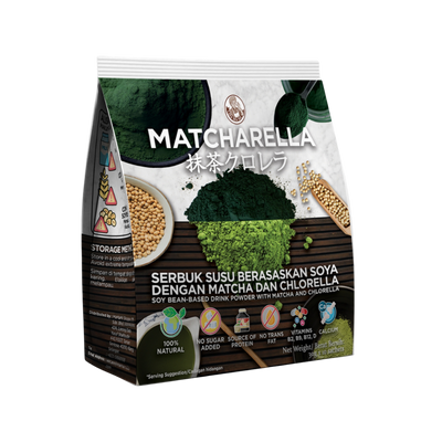 Mamami Matcharella Instant Matcha & Chlorella Soy Drink — 30g × 10 Sachets