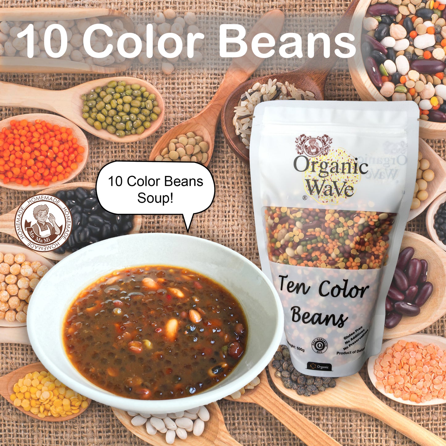 Organic Wave Ten Color Beans 500g - Mamami Shoppe