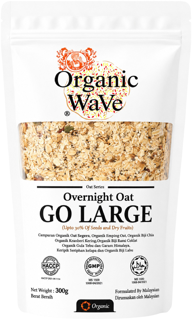 Organic Wave Overnight Oats Go-Large 300g