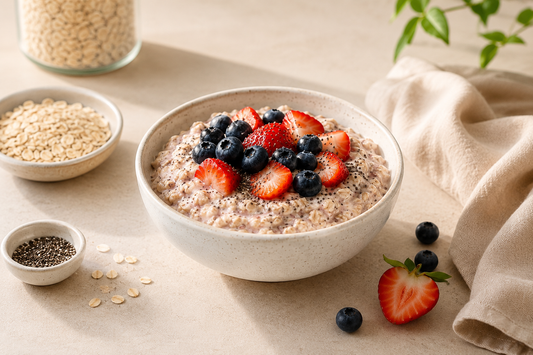 Berry Overnight Oats with Mamami Protein Booster