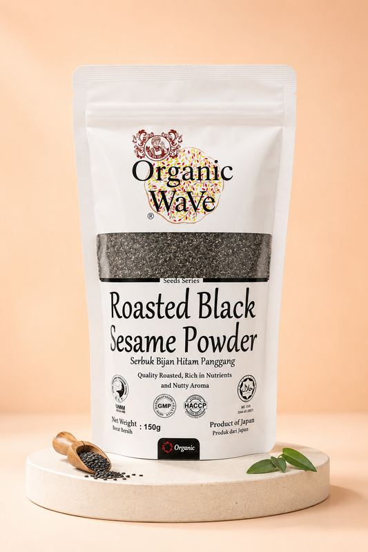 Organic Wave Roasted Black Sesame Powder