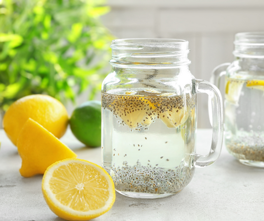 Chia Seed Lemon Honey Water