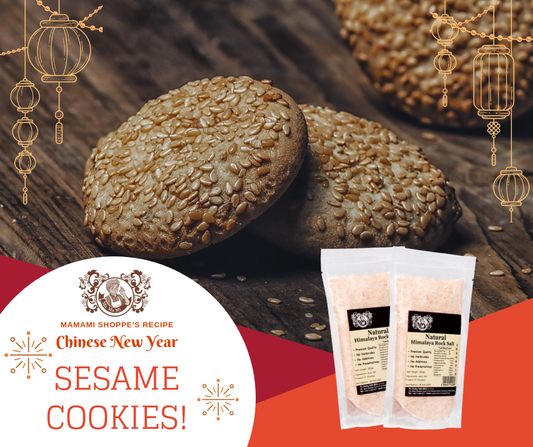 Sesame Cookies with Mamami Organic Himalaya Rock Salt