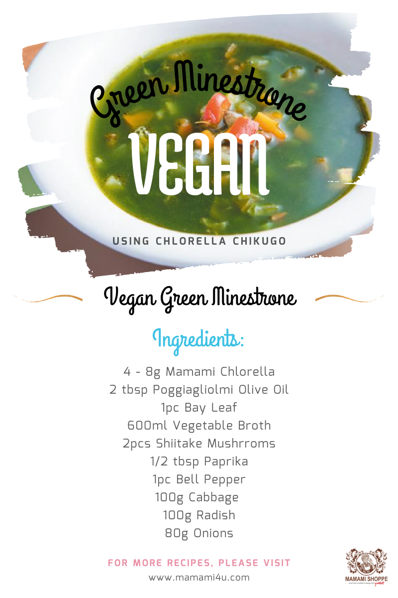 Green Minestrone with Chlorella Chikugo