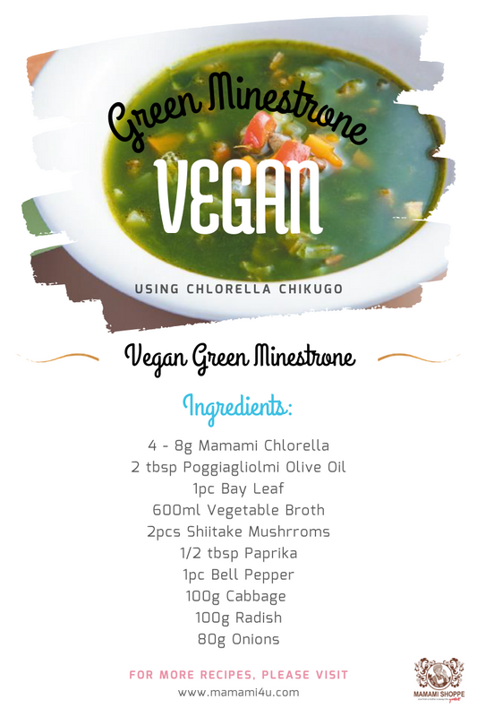 Green Minestrone with Chlorella Chikugo