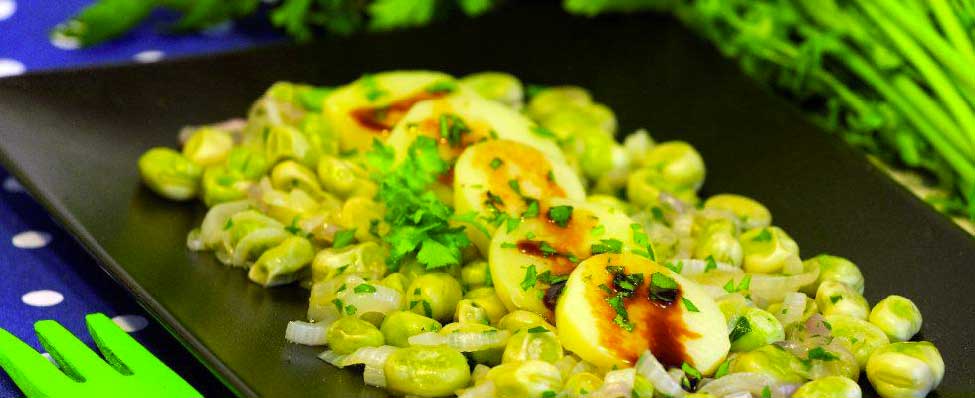 Fava beans with balsamic vinegar: spring side dish