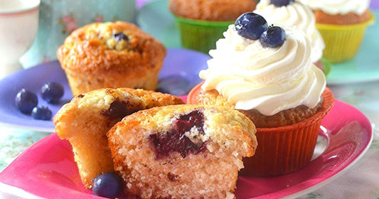 Blueberry muffins with balsamic vinegar of Modena