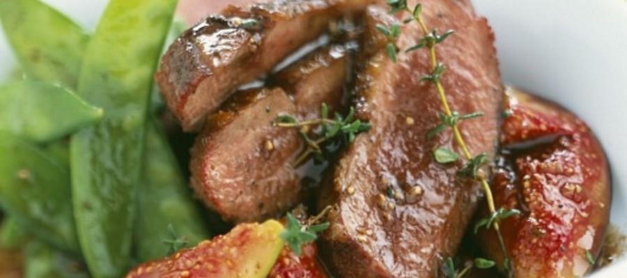 Frosted duck with figs and Balsamic Vinegar