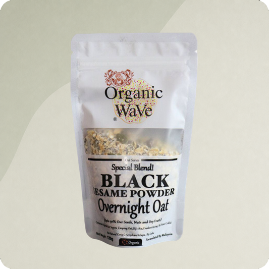 Mamami Organic Wave Overnight Oats With Black Sesame Powder ( Special Blend ) 120g