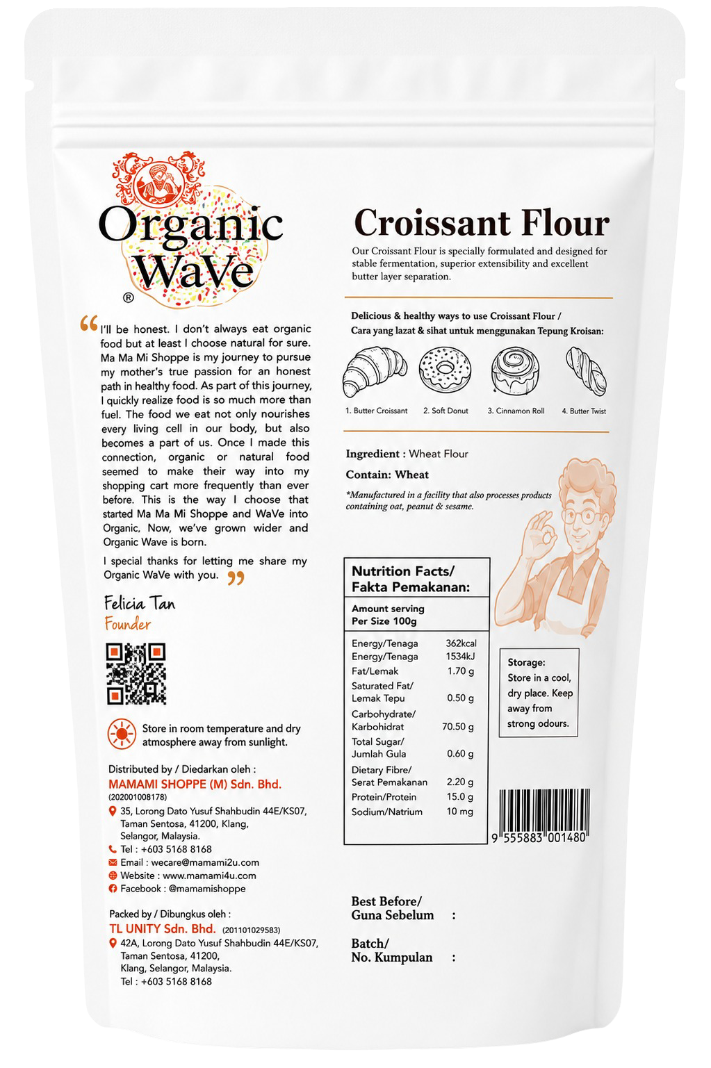 Organic Wave Croissant Flour 500g | Italian Flour
