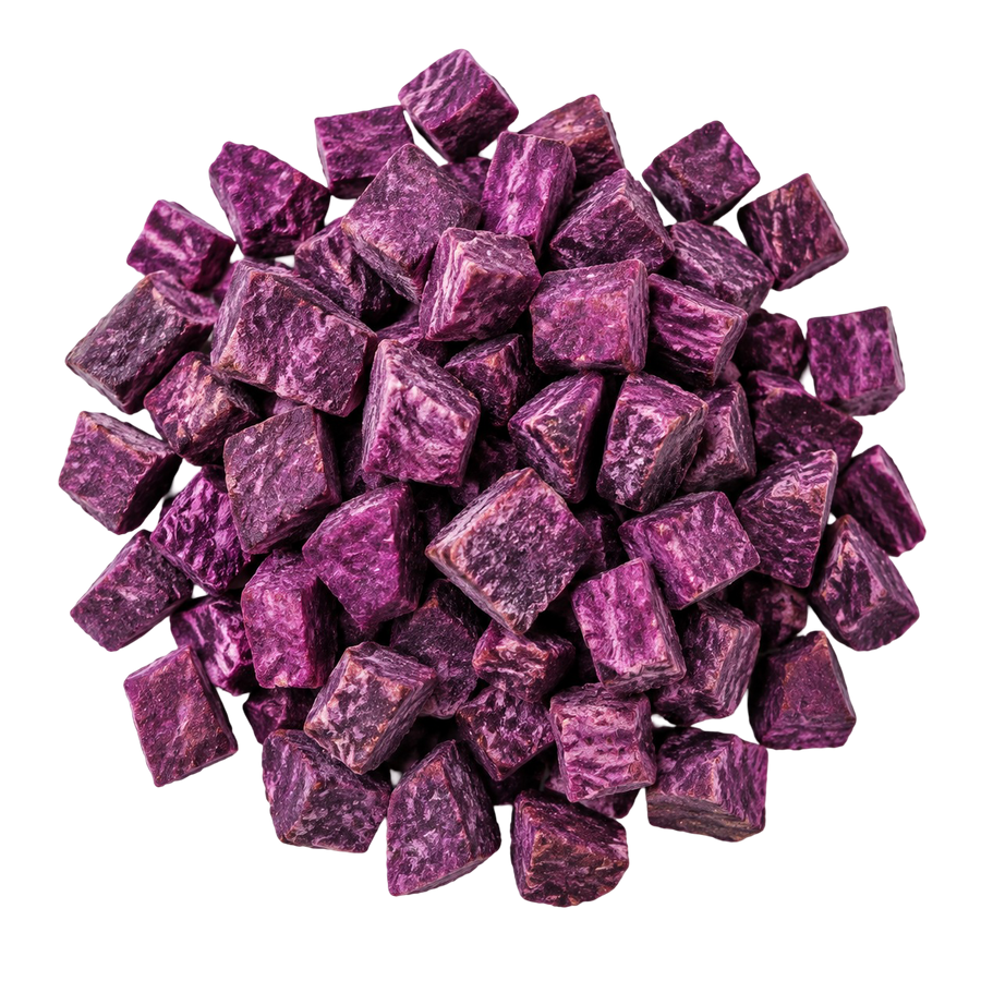 Diced purple sweet potato