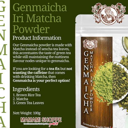 Mamami Japanese Genmaicha Iri Matcha Powder