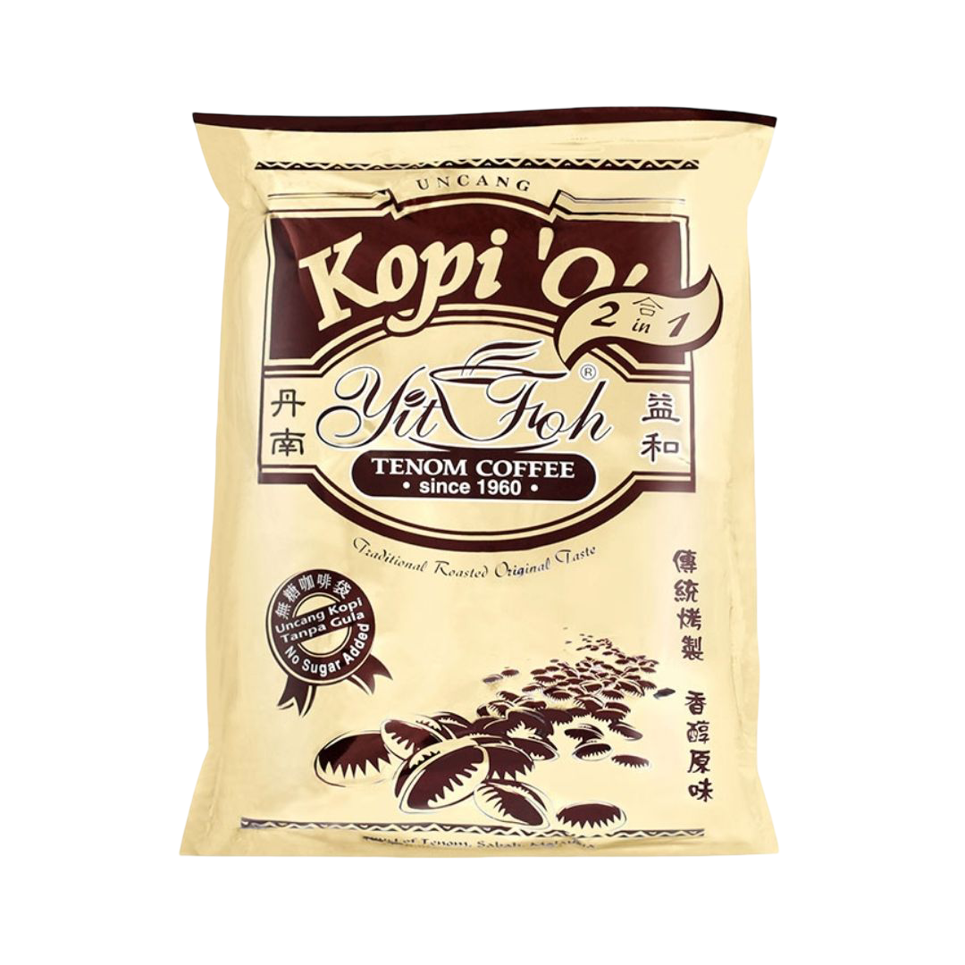 Yit Foh Kopi ‘O’ 2 in 1 12 x 20g | No Sugar Added Tenom Coffee