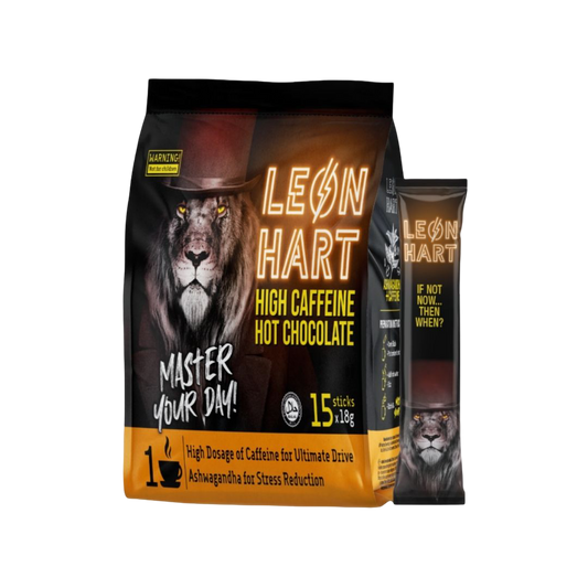 LeonHart 3in1 High Caffeine Hot Chocolate 15 x 18g | Hot Chocolate Mix with Ashwagandha