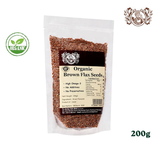 Mamami 有机棕色亚麻籽 (200g)