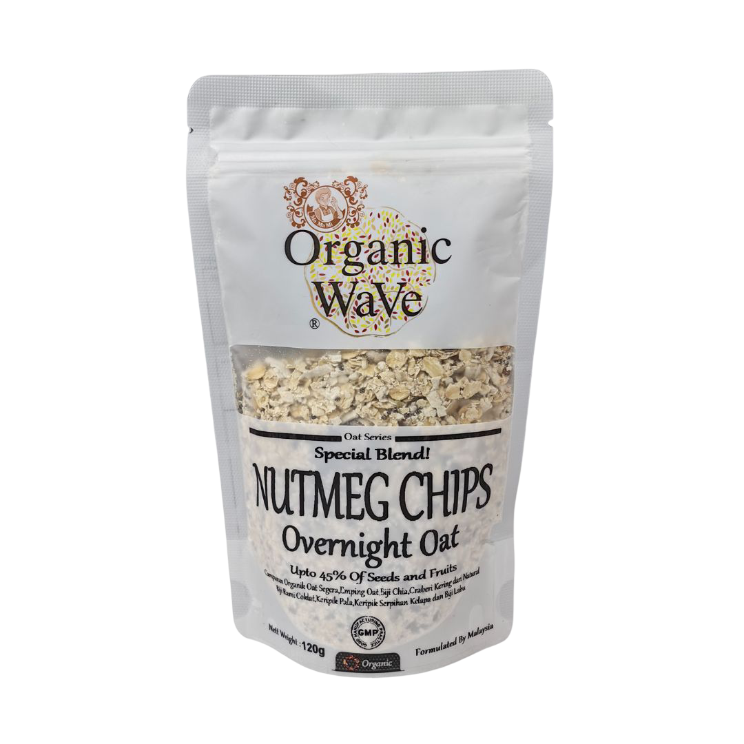 Mamami Organic Wave Overnight Oats with Nutmeg chips ( Special Blend ) 120g