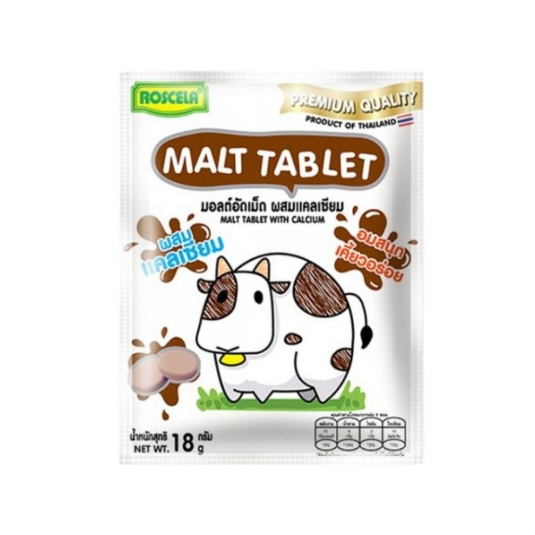 Roscela Malt Tablet Chocolate 18g | Malt Tablet with Calcium