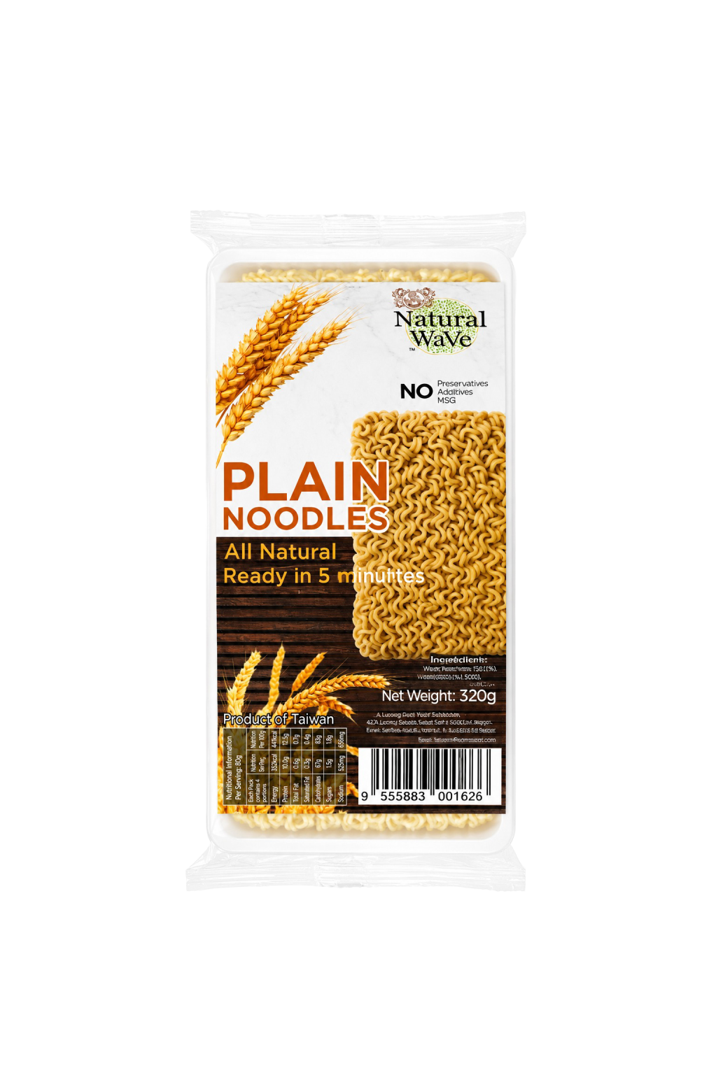 Mamami Natural Wave - Plain Instant Noodles 320g