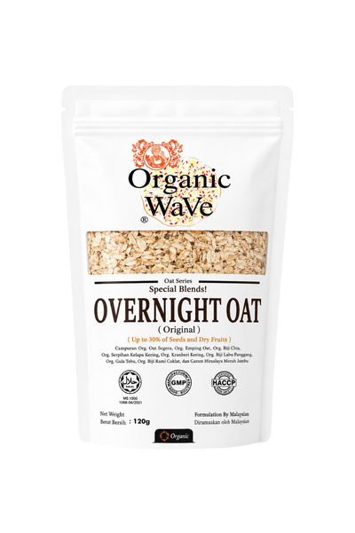 Mamami Organic Wave Overnight Oats with Chia Seeds & Cranberries (120g)