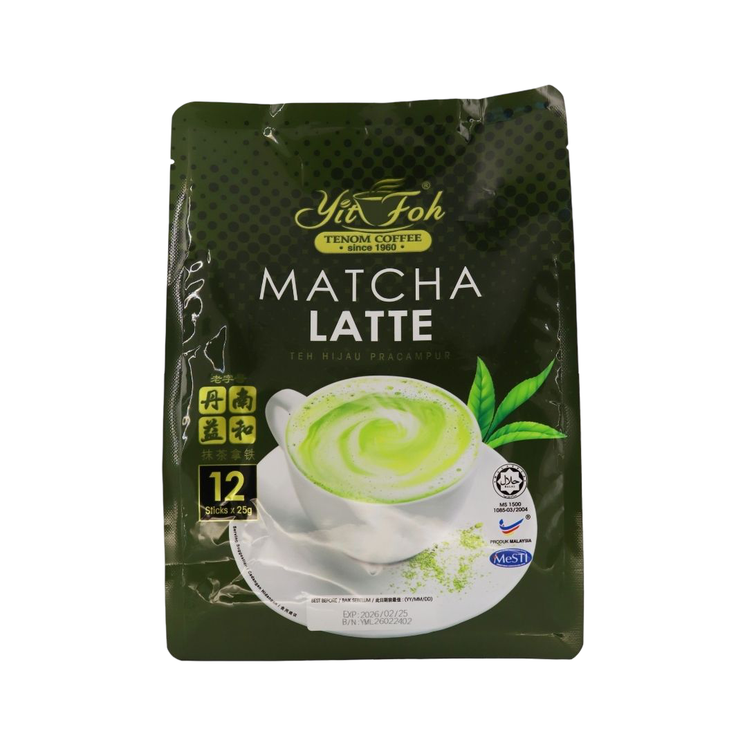 Yit Foh Matcha Latte 12 x 25g | Tenom Coffee Premix Sachets