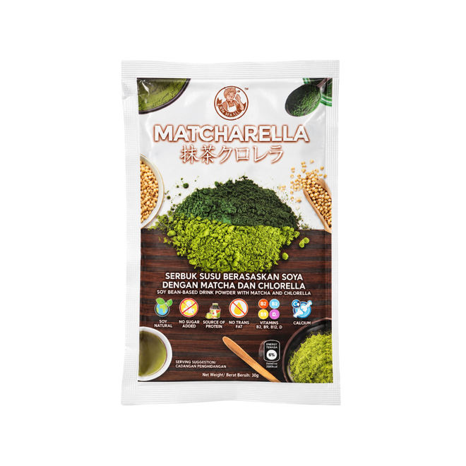 Mamami Matcharella Instant Matcha & Chlorella Soy Drink — 30g × 10 Sachets