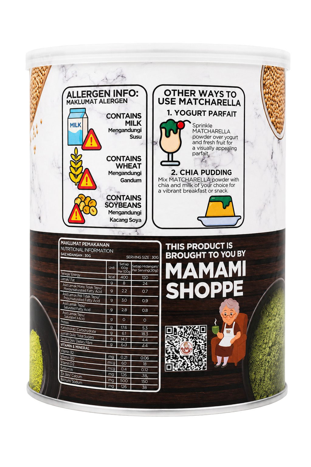 Mamami Matcharella Canister 30g x 10