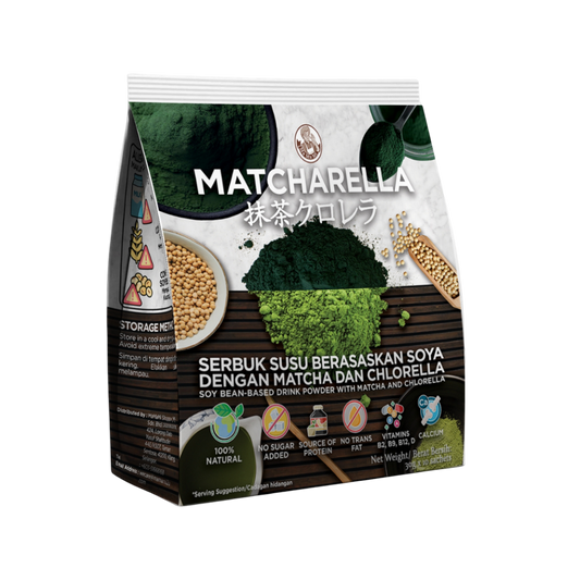 Mamami Matcharella Instant Matcha & Chlorella Soy Drink — 30g × 10 Sachets