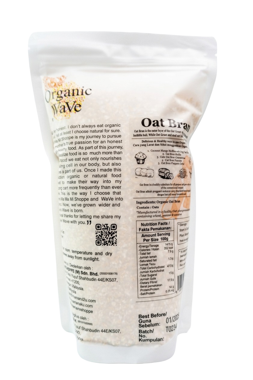 Mamami Organic Wave Oat Bran (500g)
