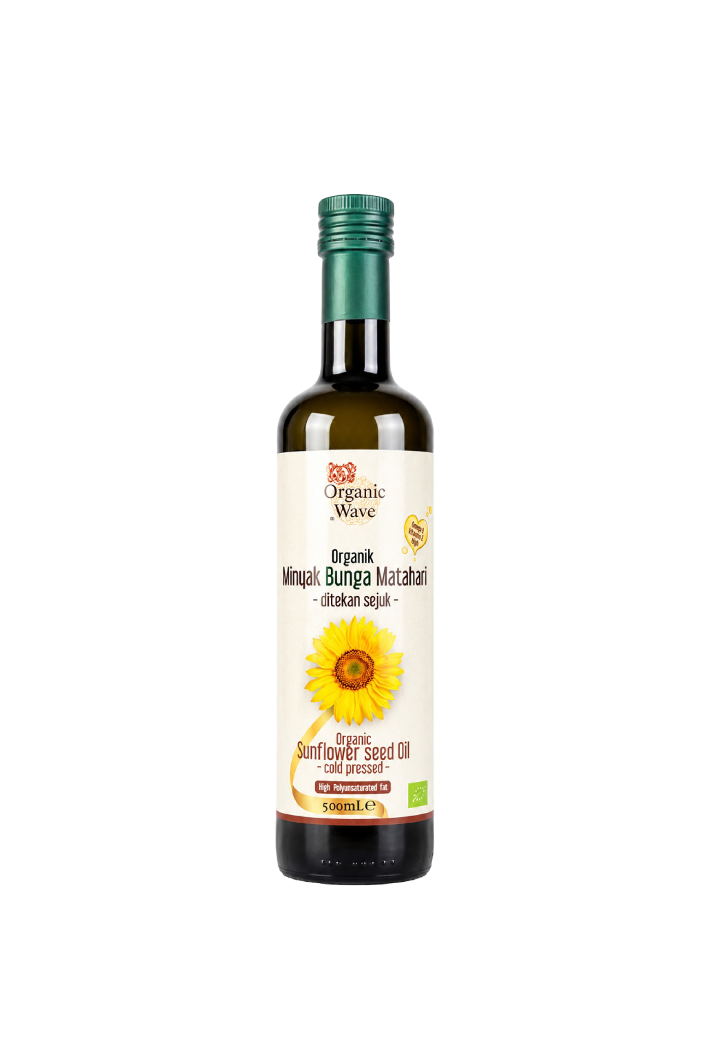 Organic Cold Pressed Sunflower Oil 500ml