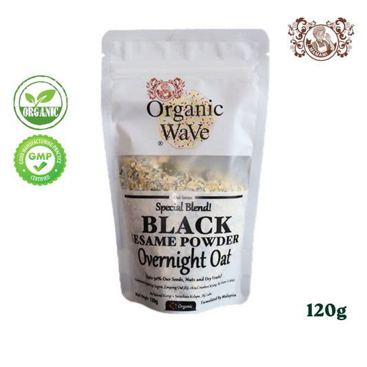Mamami 有机波浪隔夜燕麦黑芝麻粉（特殊混合）120g