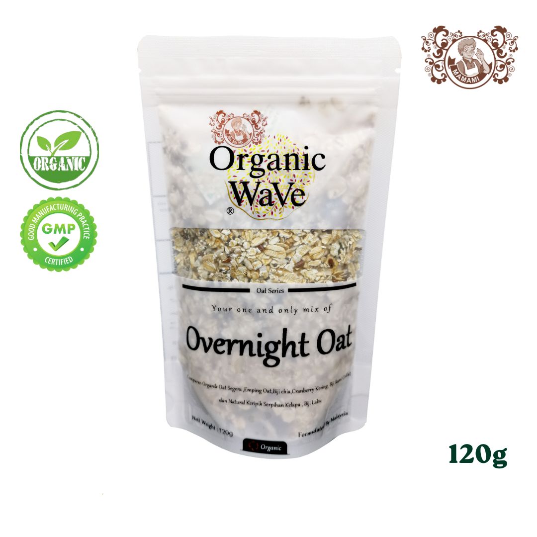 Mamami 有机波浪隔夜燕麦配奇亚籽和蔓越莓（120 克）