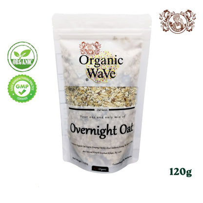 Mamami 有机波浪隔夜燕麦配奇亚籽和蔓越莓（120 克）