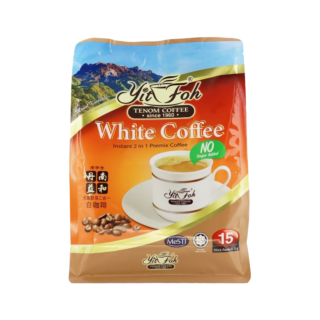 Yit Foh White Coffee 2 in 1 15 x 25g | No Sugar Added Tenom Coffee