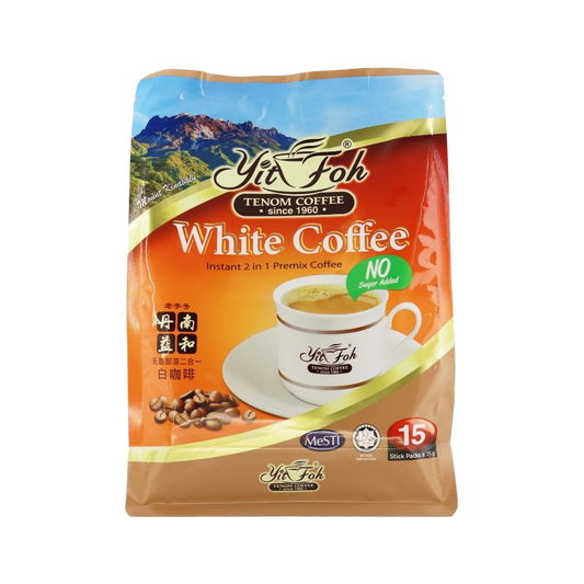 Yit Foh White Coffee 2 in 1 15 x 25g | No Sugar Added Tenom Coffee