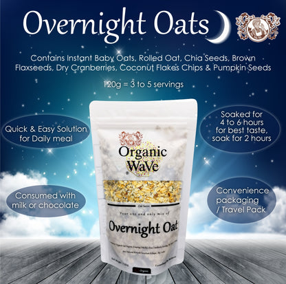 Mamami Organic Wave Overnight Oats 120g - Mamami Shoppe