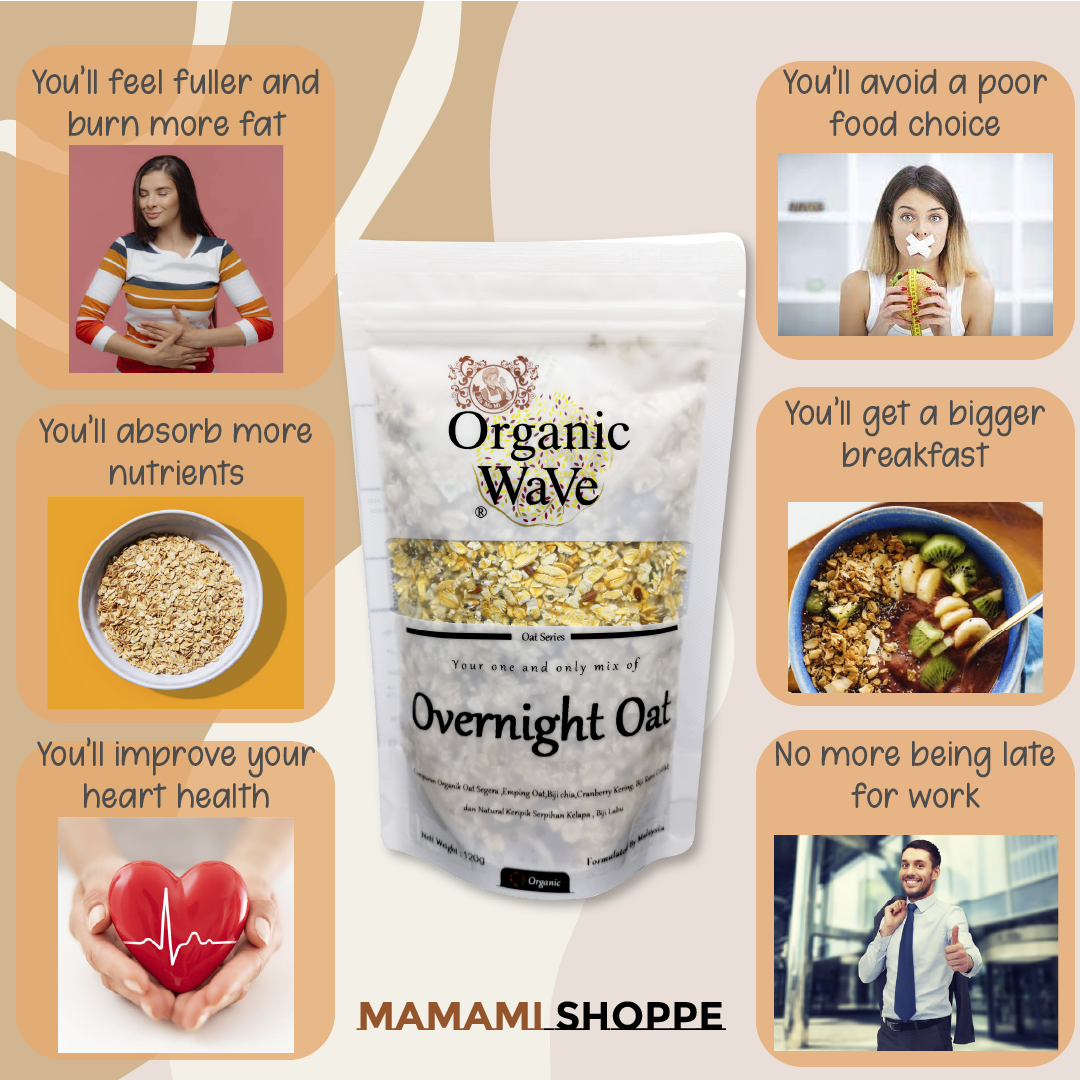 Mamami Organic Wave Overnight Oats 120g - Mamami Shoppe