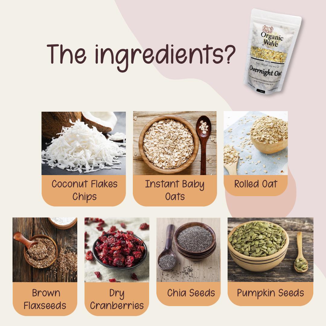 Mamami Organic Wave Overnight Oats 120g - Mamami Shoppe